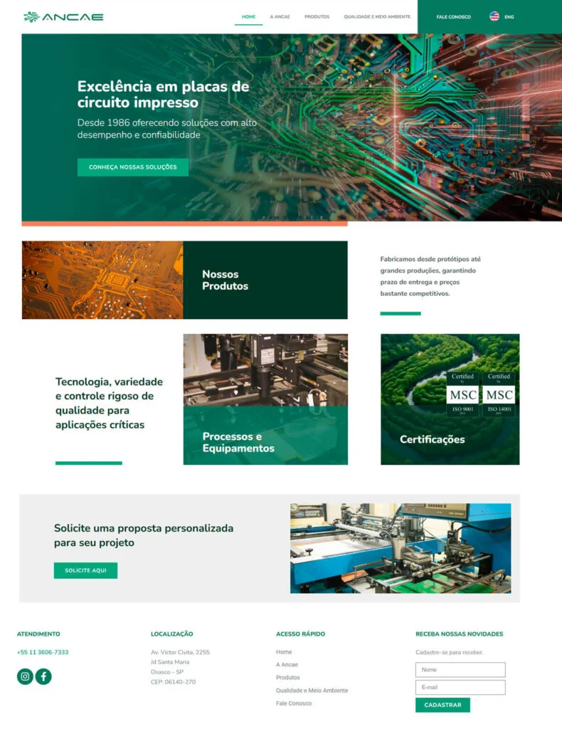 Projeto desenvolvido para Ancae