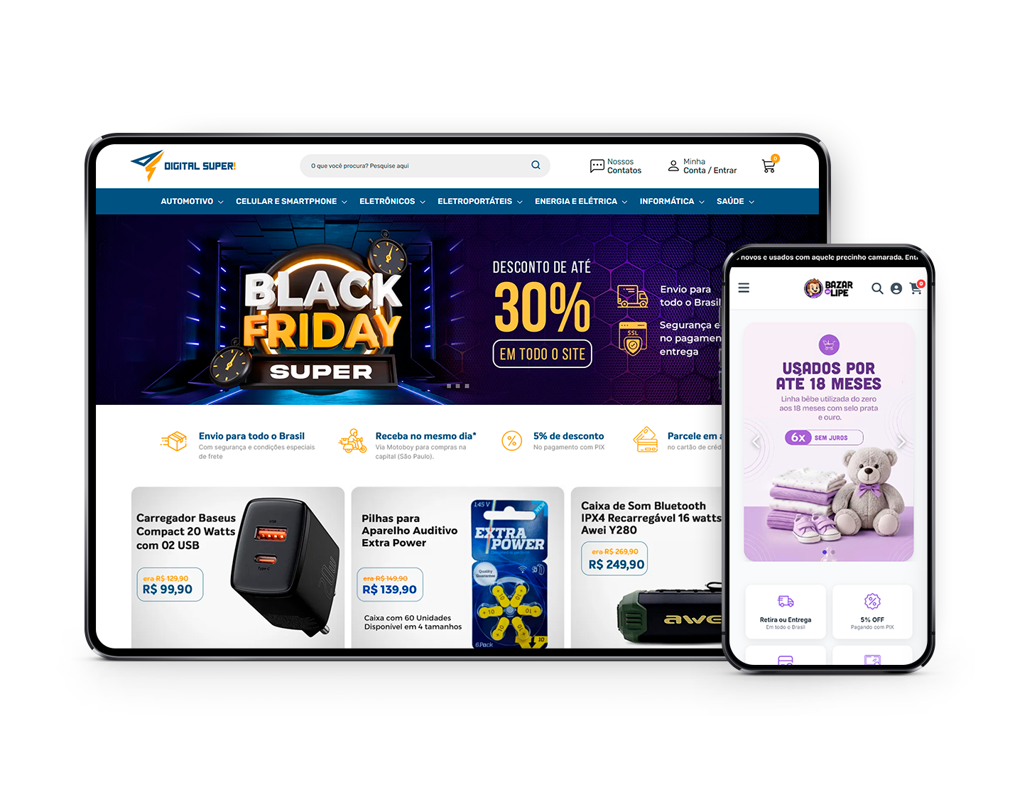 E-commerce desenvolvido e personalizado pela Bendito Site
